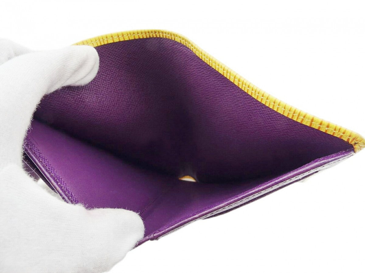 LOUIS VUITTON Long Wallet Purse M63389 Tassili Yellow (Yellow x Purple) Porte Tresor International