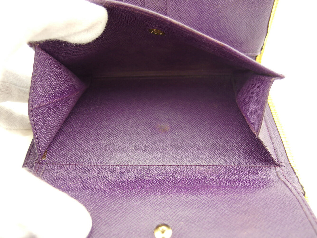 LOUIS VUITTON Long Wallet Purse M63389 Tassili Yellow (Yellow x Purple) Porte Tresor International