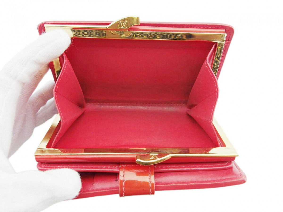 LOUIS VUITTON Bifold Wallet M91980 Pomdomur (Red) Portomonet Vievienova