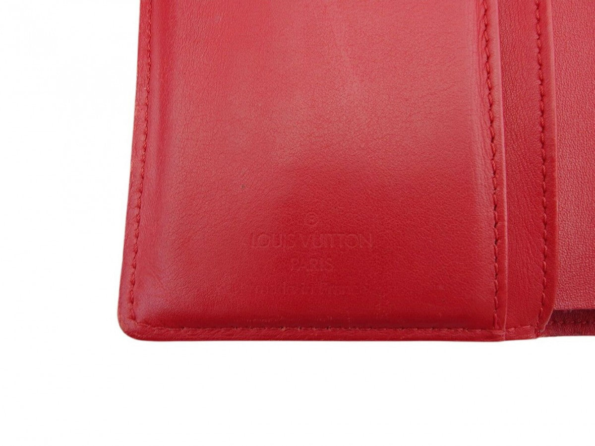 LOUIS VUITTON Bifold Wallet M91980 Pomdomur (Red) Portomonet Vievienova