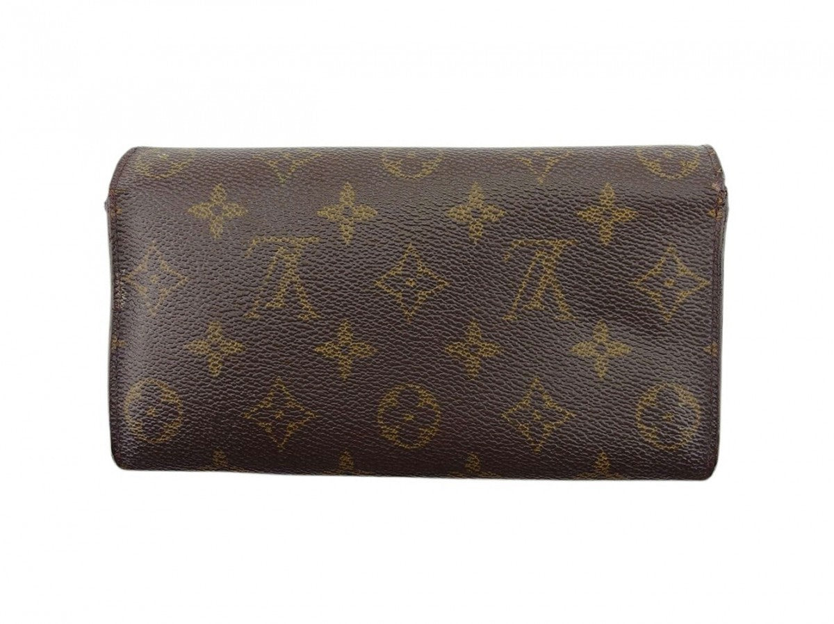 LOUIS VUITTON Long Wallet Purse M61725 Brown beige gold Pochette Portonecredi