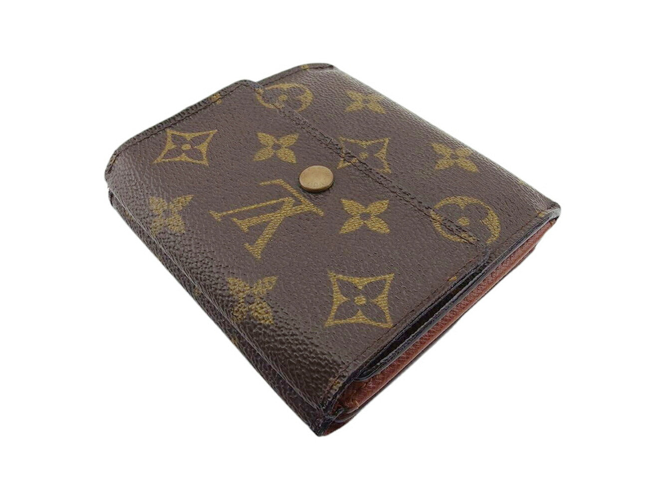 LOUIS VUITTON Bifold Wallet M61652 Brown beige gold Porte Monnaie Billets Cartes Credit