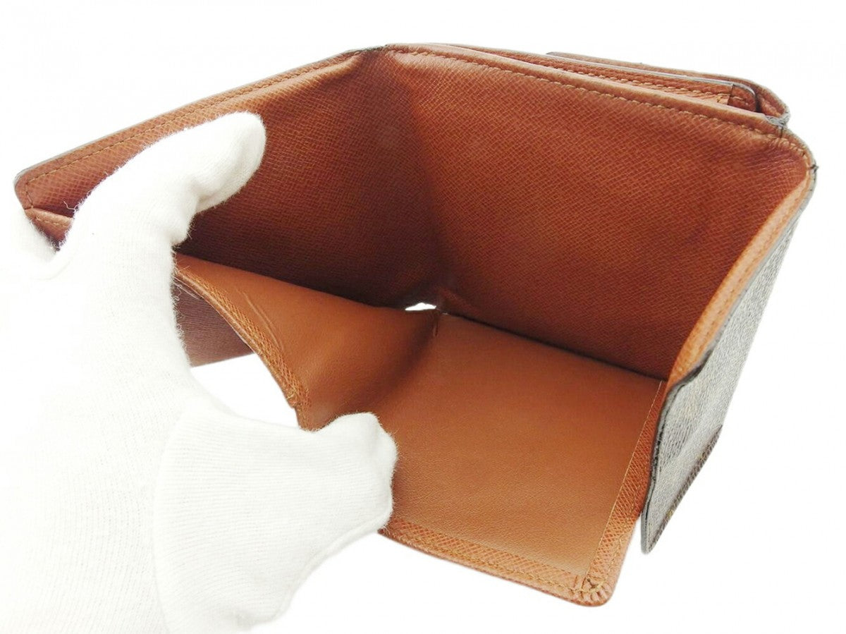 LOUIS VUITTON Bifold Wallet M61652 Brown beige gold Porte Monnaie Billets Cartes Credit