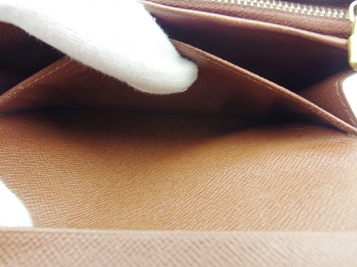 LOUIS VUITTON Long Wallet Purse M61736 Brown beige gold Portefeuille Tresor