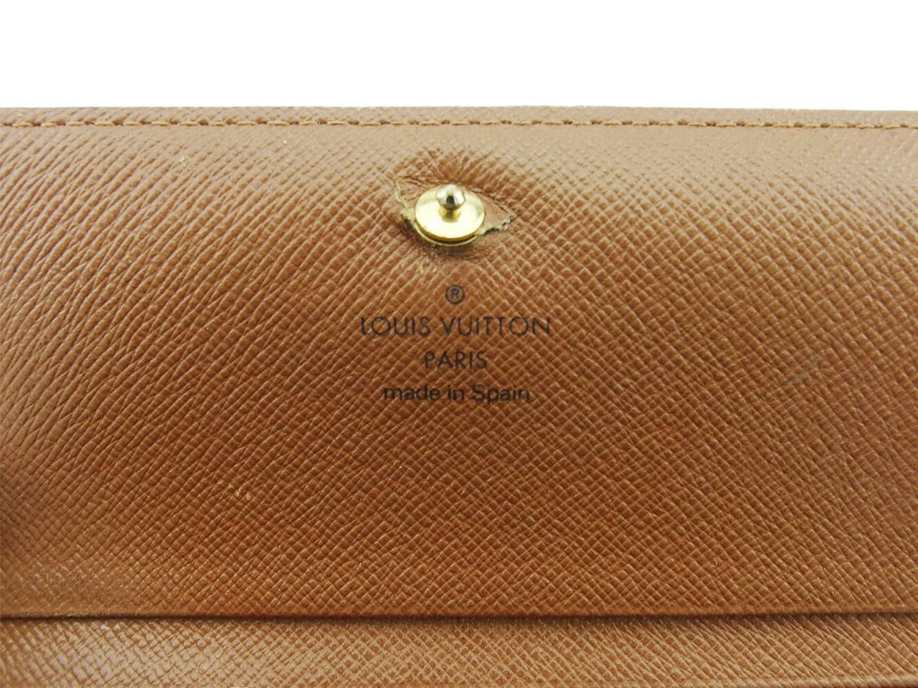LOUIS VUITTON Long Wallet Purse M61736 Brown beige gold Portefeuille Tresor