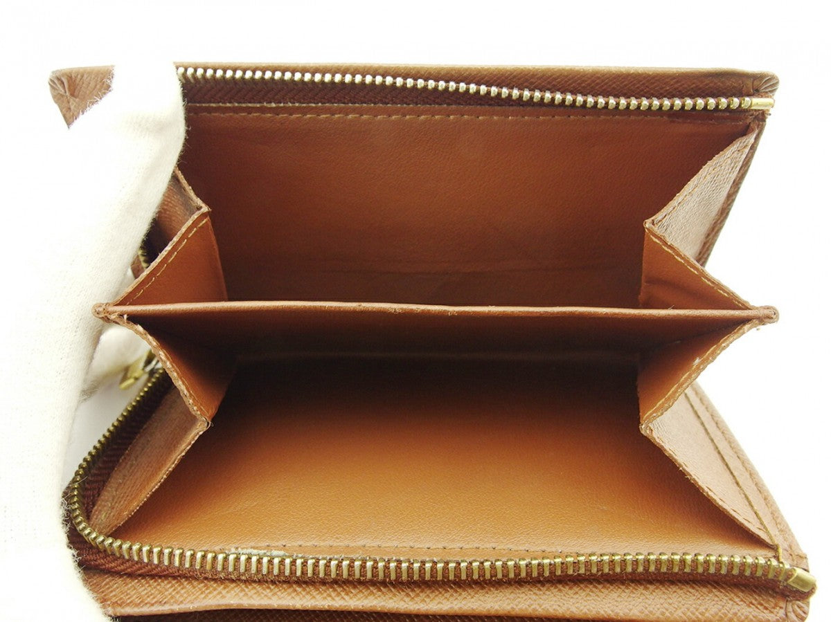 LOUIS VUITTON Long Wallet Purse M61736 Brown beige gold Portefeuille Tresor