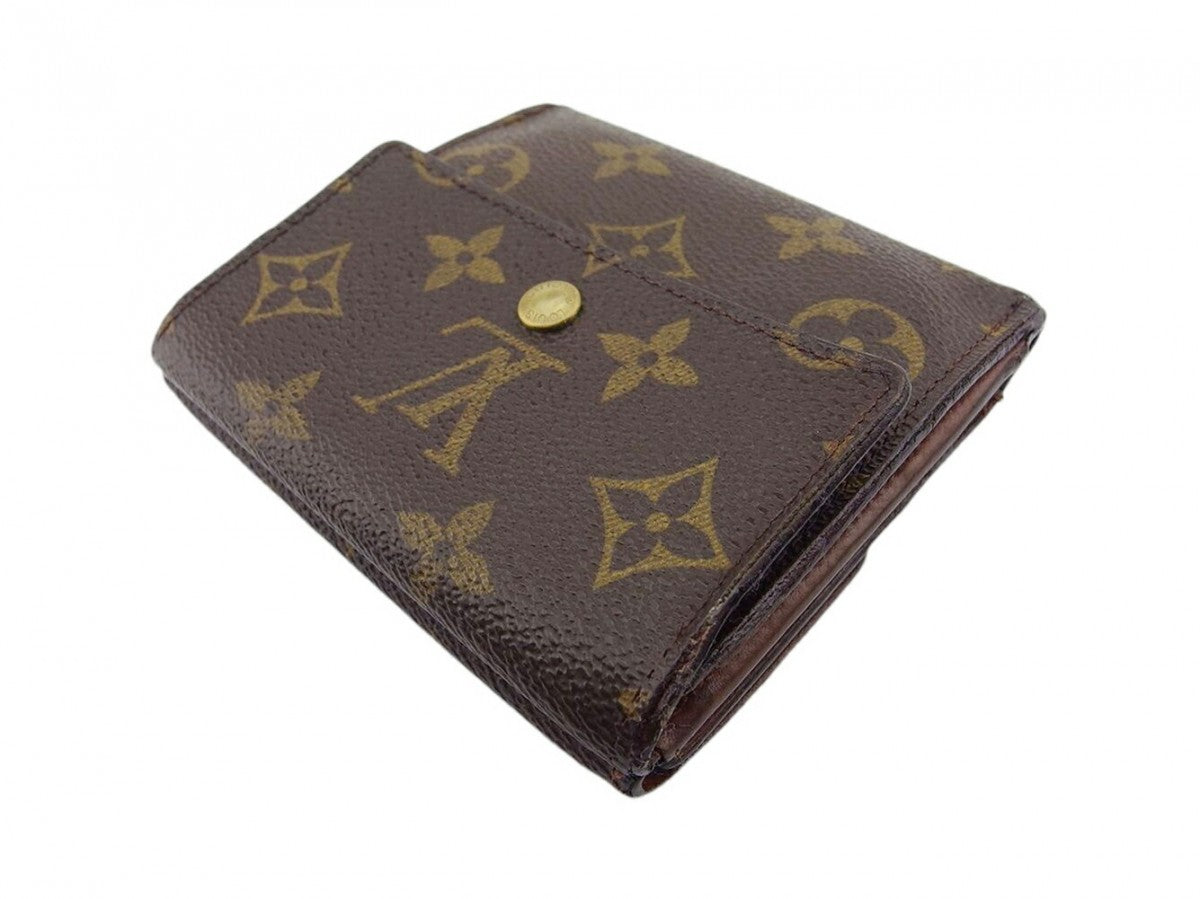 LOUIS VUITTON Bifold Wallet M61652 Brown beige gold Porte Monnaie Billets Cartes Credit