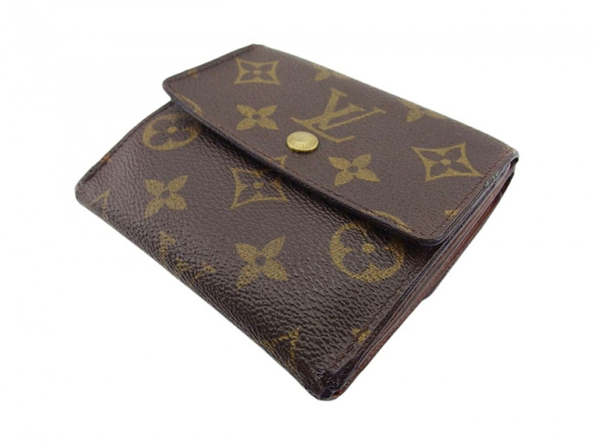 LOUIS VUITTON Bifold Wallet M61652 Brown beige gold Porte Monnaie Billets Cartes Credit