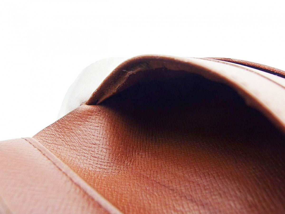 LOUIS VUITTON Bifold Wallet M61652 Brown beige gold Porte Monnaie Billets Cartes Credit