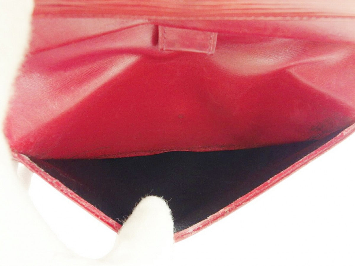 LOUIS VUITTON Long Wallet Purse M63387 Red Porte Tresor International