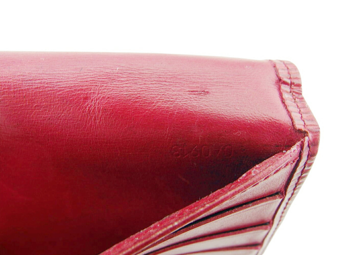 LOUIS VUITTON Long Wallet Purse M63387 Red Porte Tresor International