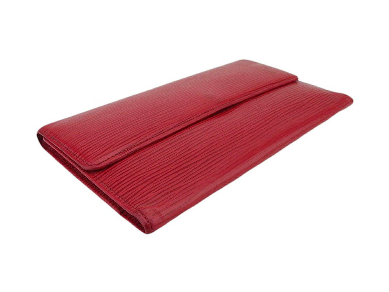 LOUIS VUITTON Long Wallet Purse M63387 Red Porte Tresor International
