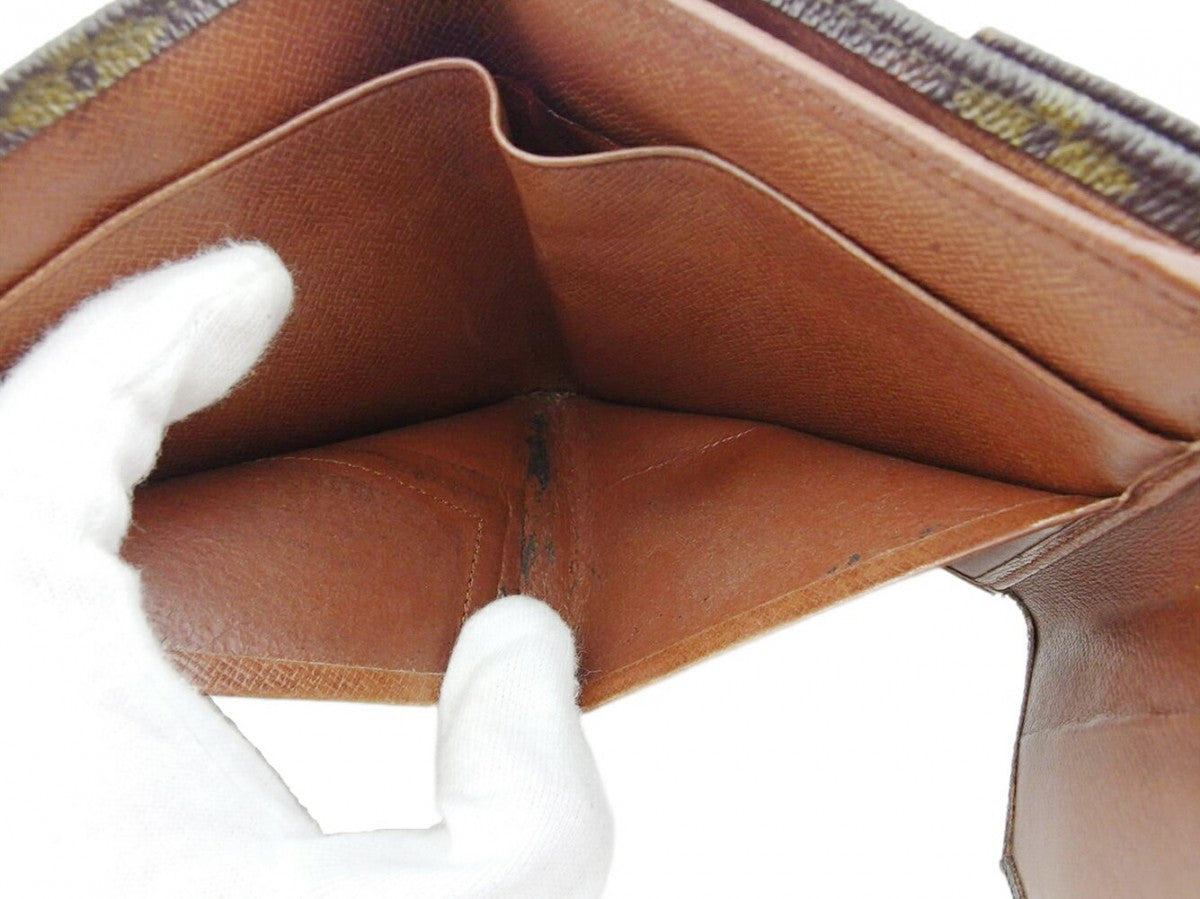 LOUIS VUITTON Bifold Wallet M61660 Brown beige gold Portonebi (old type)