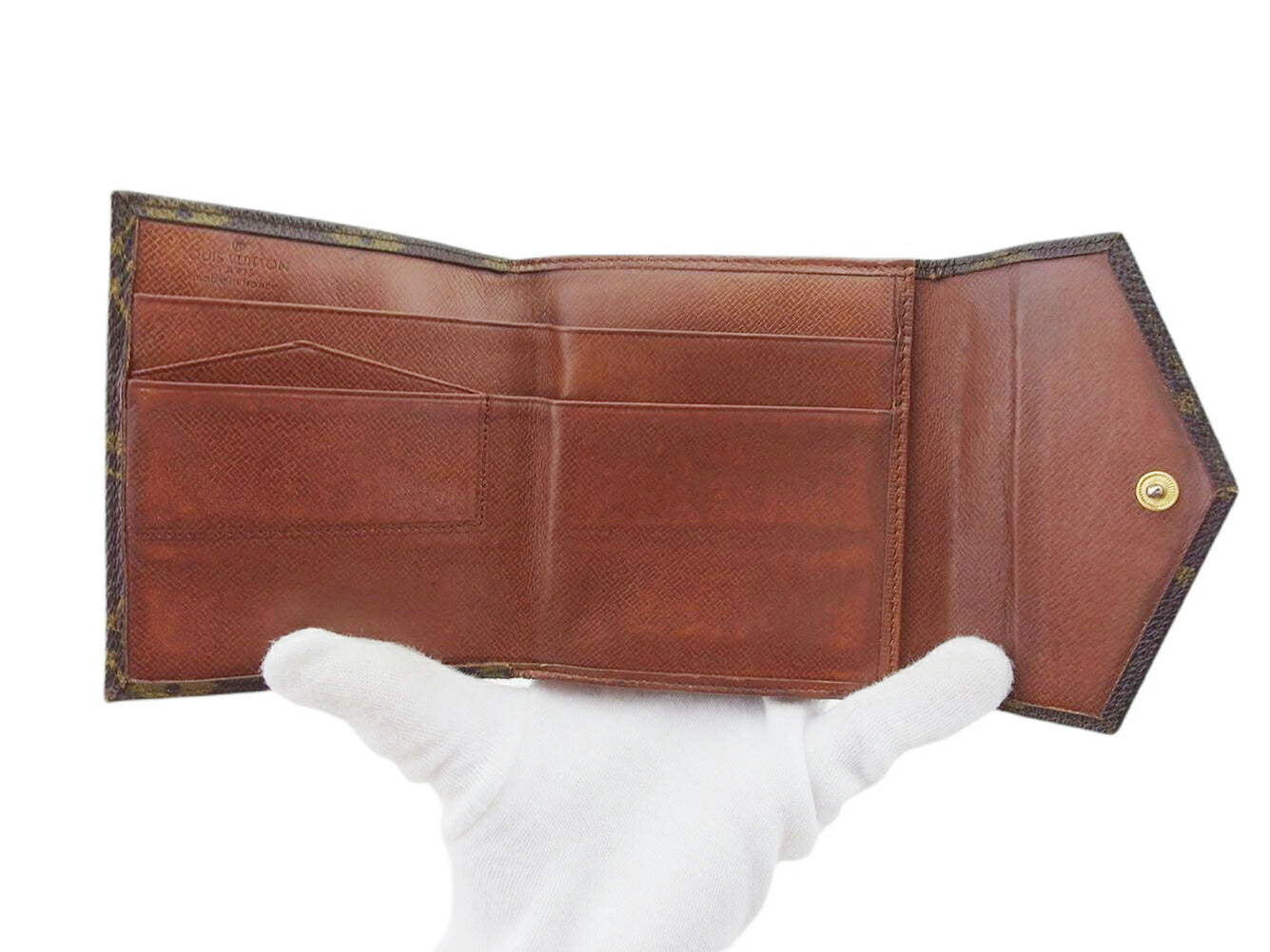 LOUIS VUITTON Bifold Wallet M61660 Brown beige gold Portonebi (old type)