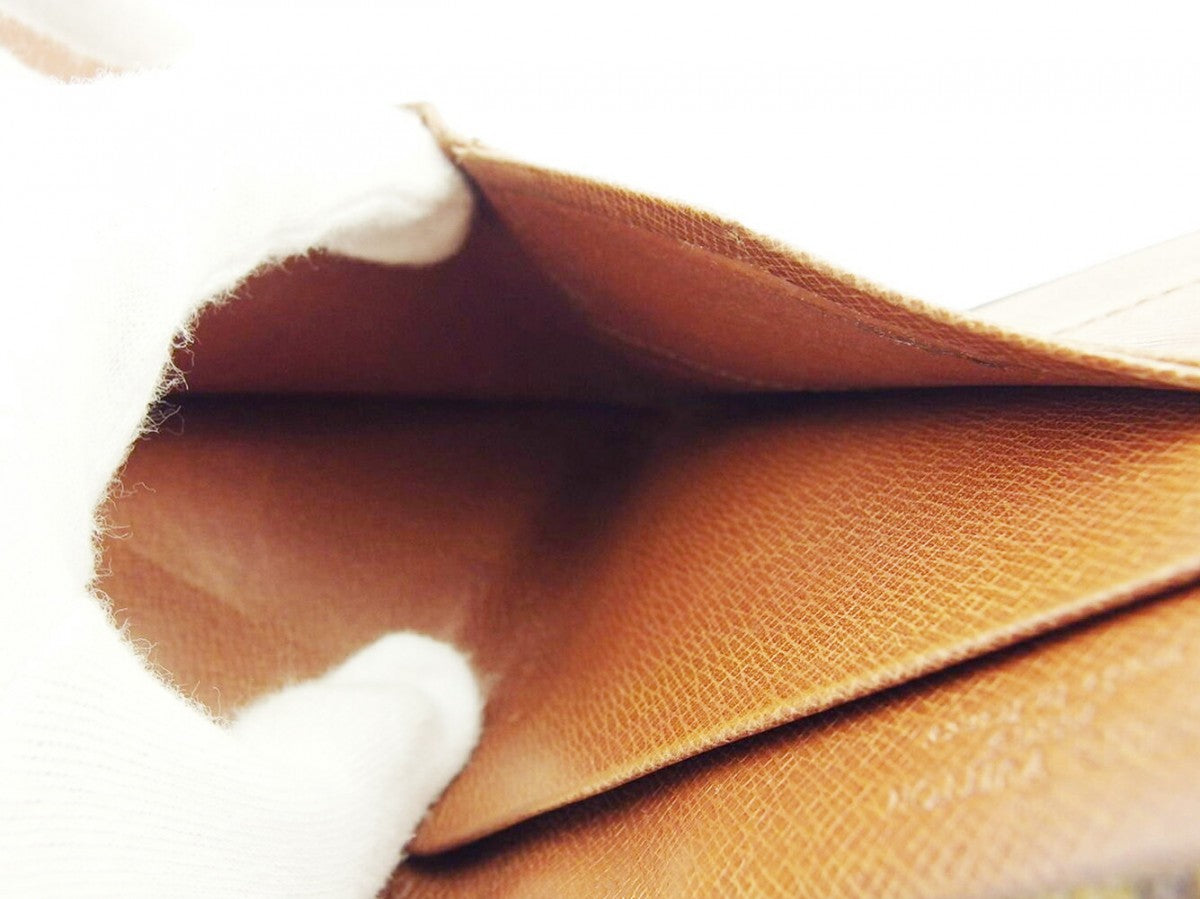 LOUIS VUITTON Bifold Wallet M61660 Brown beige gold Portonebi (old type)