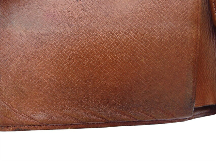 LOUIS VUITTON Bifold Wallet M61669 Brown x beige Portonebier