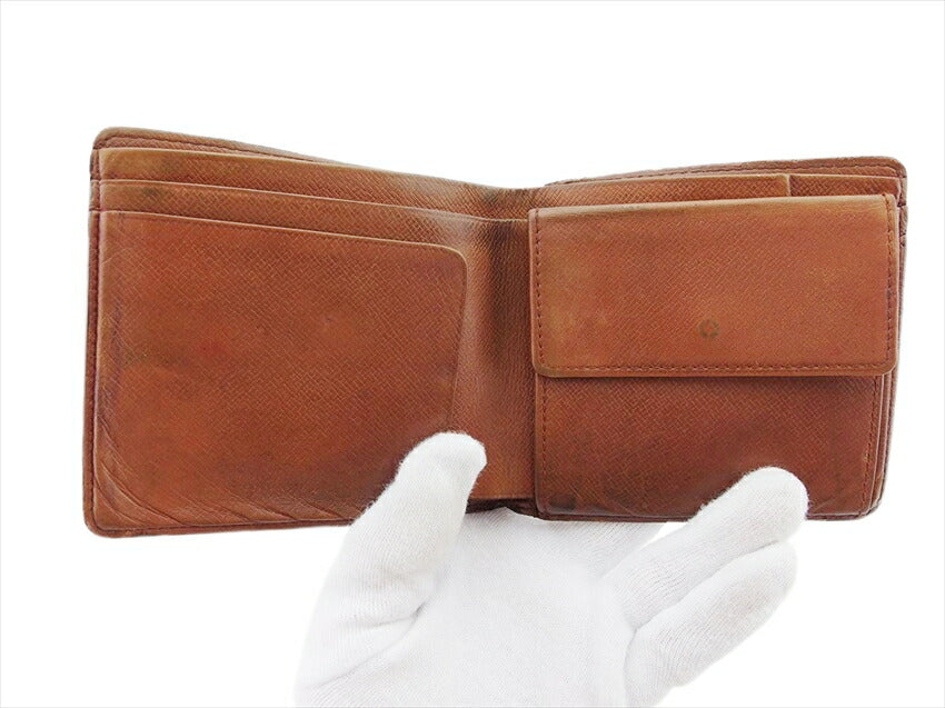 LOUIS VUITTON Bifold Wallet M61669 Brown x beige Portonebier