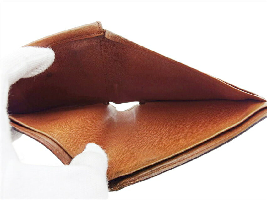 LOUIS VUITTON Bifold Wallet M61669 Brown x beige Portonebier