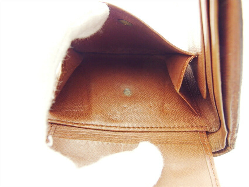 LOUIS VUITTON Bifold Wallet M61669 Brown x beige Portonebier