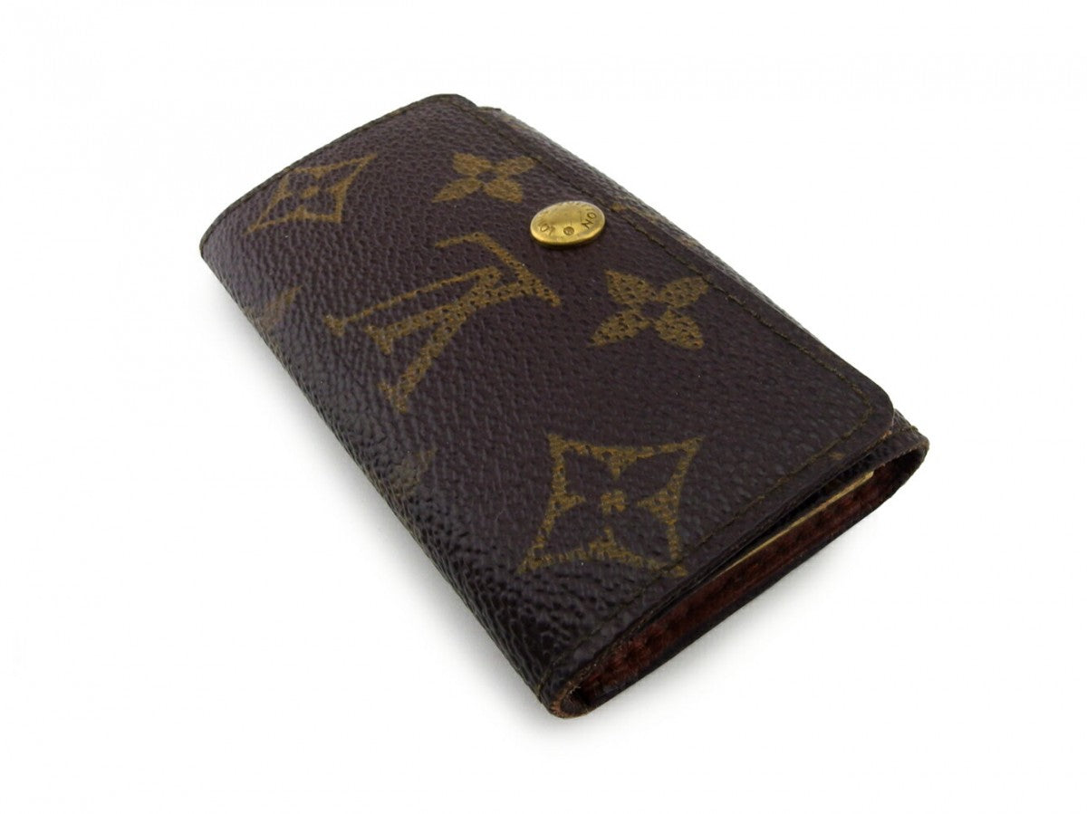 LOUIS VUITTON Key case Key holder M62631 Brown beige gold Multicles4
