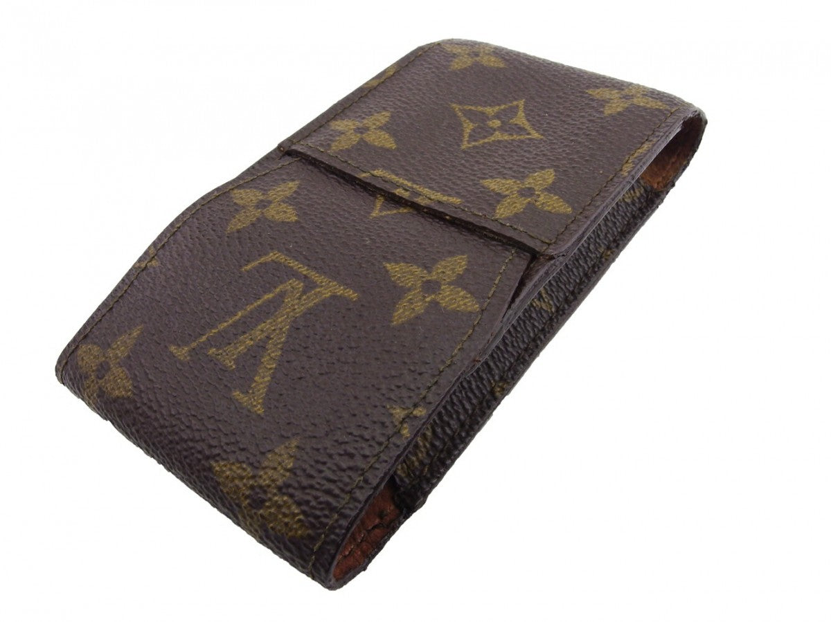 LOUIS VUITTON Cigarette case M63024 Brown beige gold Etui cigarette
