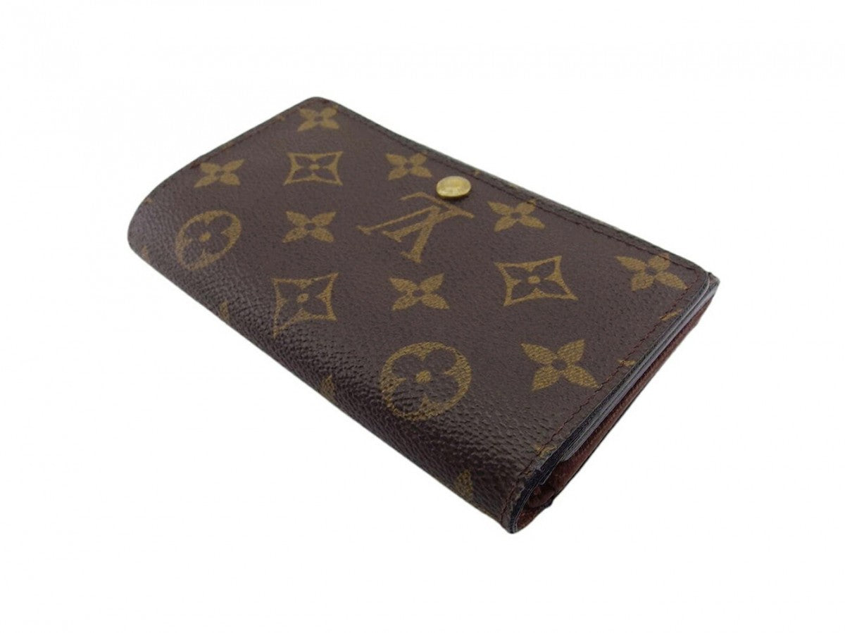 LOUIS VUITTON Long Wallet Purse M61730 Brown beige gold Portonebi Tresol