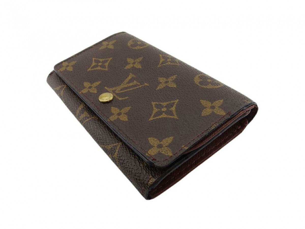 LOUIS VUITTON Long Wallet Purse M61730 Brown beige gold Portonebi Tresol