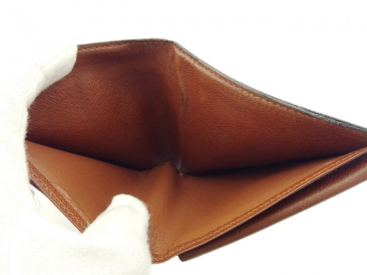 LOUIS VUITTON Bifold Wallet M61665 Brown beige Porte Billets Cartes Crdit Monet