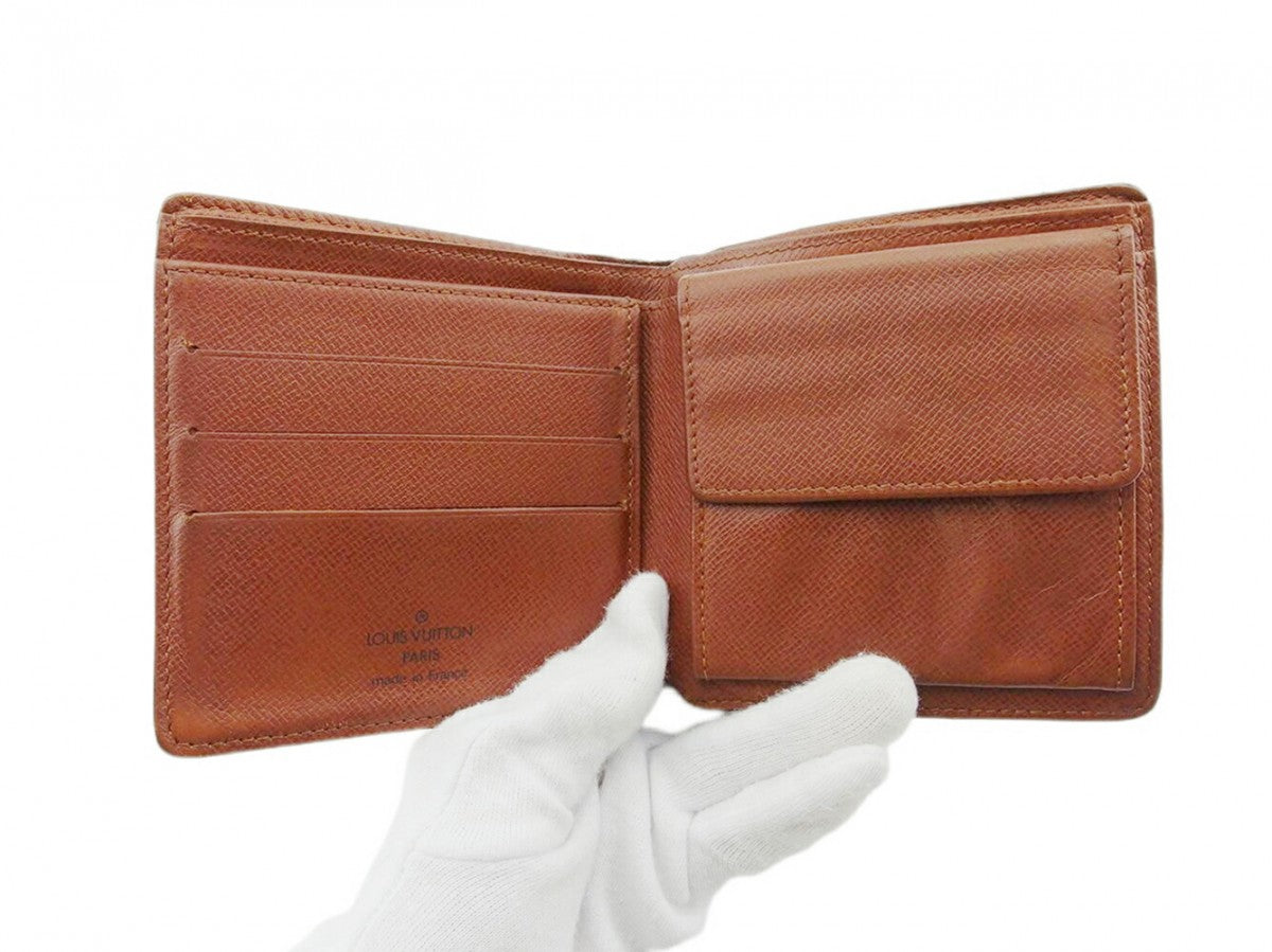LOUIS VUITTON Bifold Wallet M61665 Brown beige Porte Billets Cartes Crdit Monet