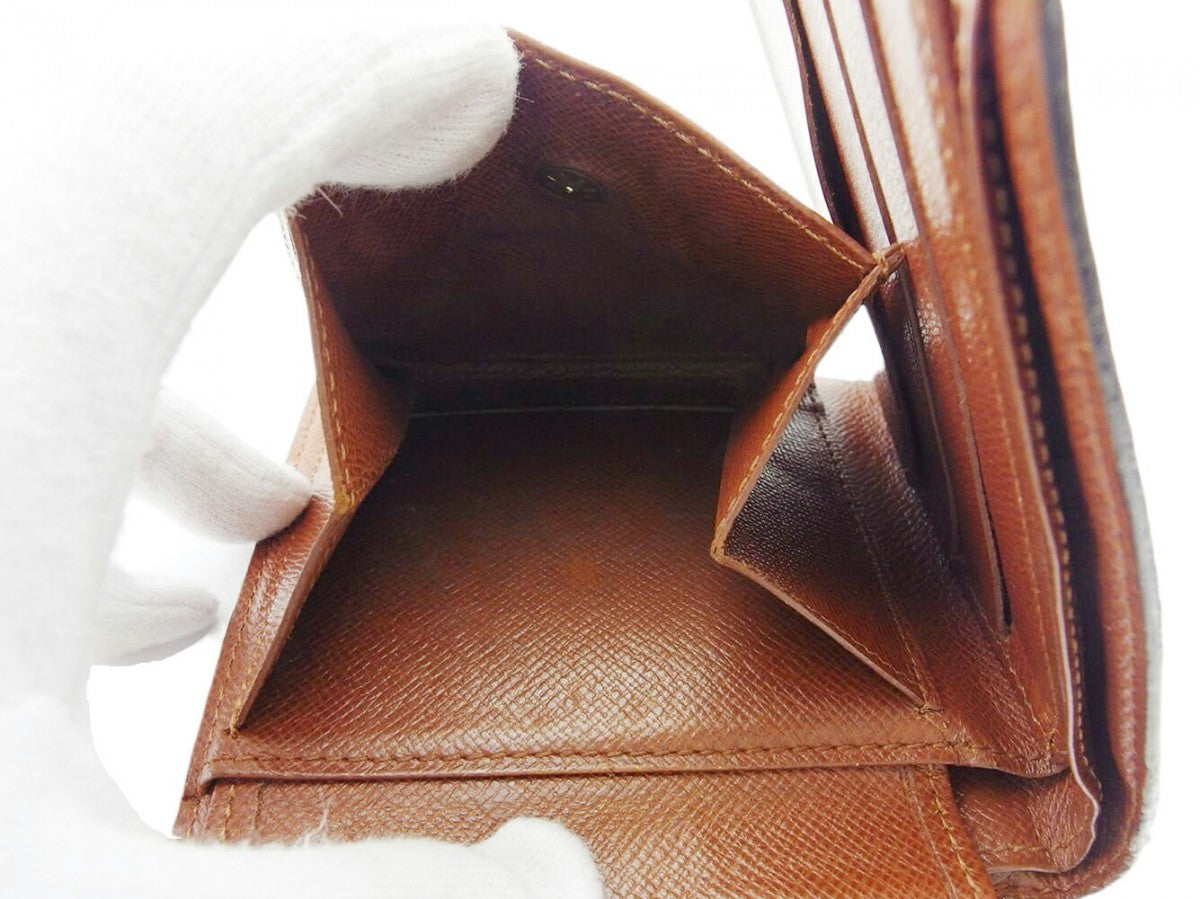 LOUIS VUITTON Bifold Wallet M61665 Brown beige Porte Billets Cartes Crdit Monet