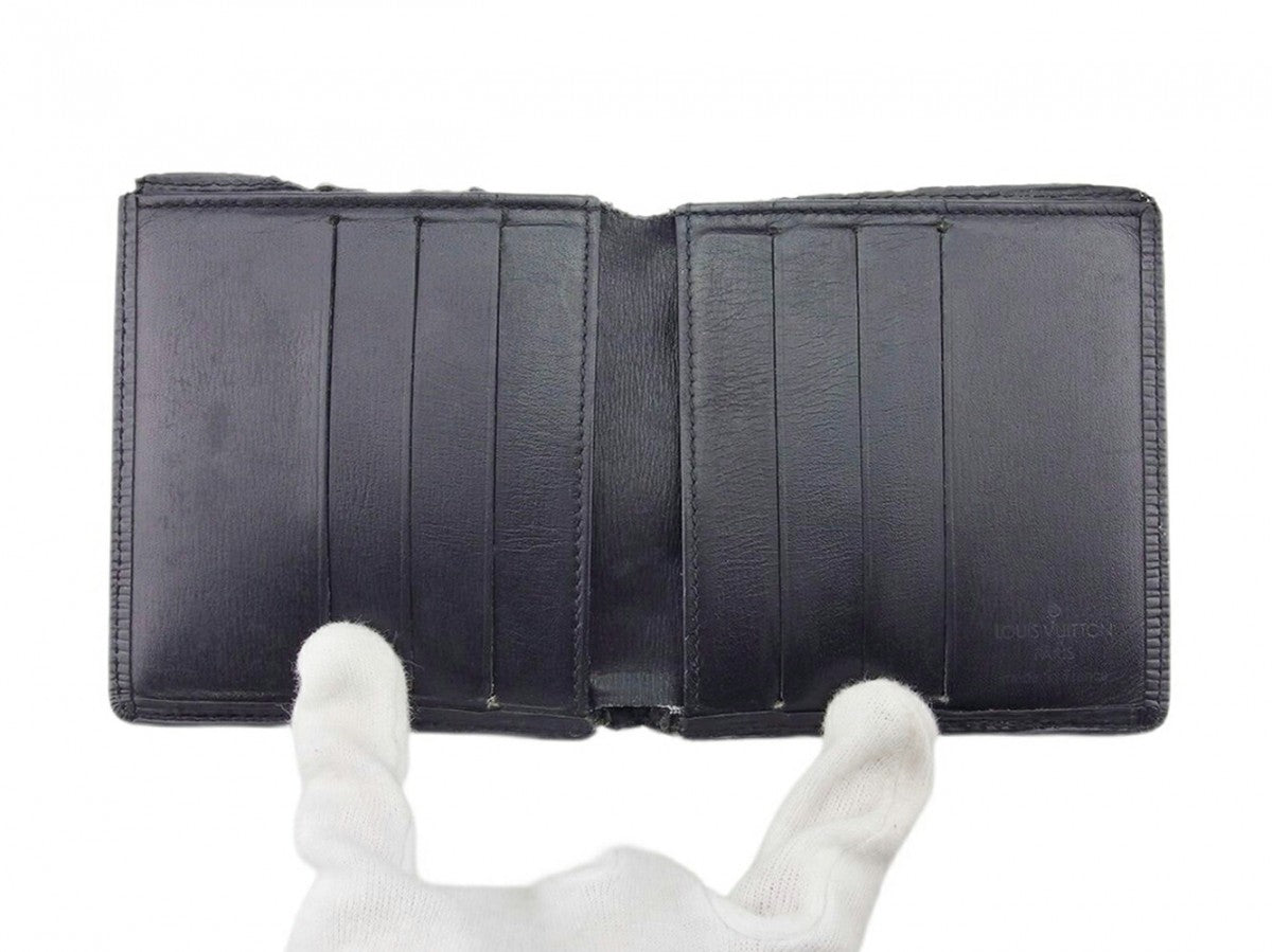LOUIS VUITTON Bill Compartment M63312 black Porte Billets6Cartes Crdit