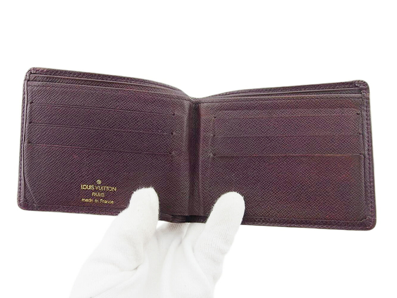 LOUIS VUITTON Bill Compartment M30486 Brown purple Porte Billets6Cartes Crdit