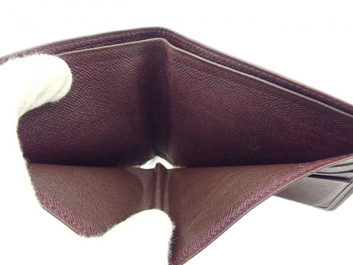 LOUIS VUITTON Bill Compartment M30486 Brown purple Porte Billets6Cartes Crdit