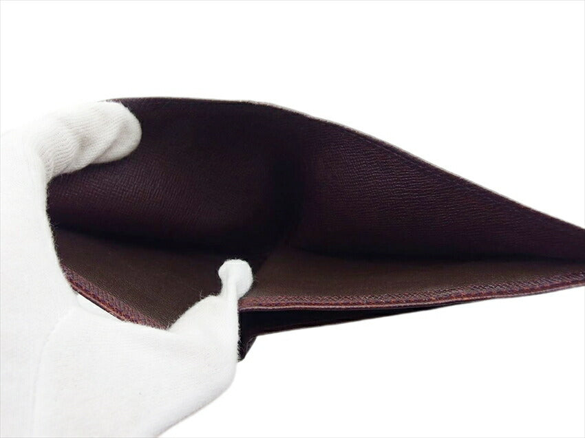 LOUIS VUITTON Bill Compartment Acajou Brown Purple Porte BilletsCartes Crdit