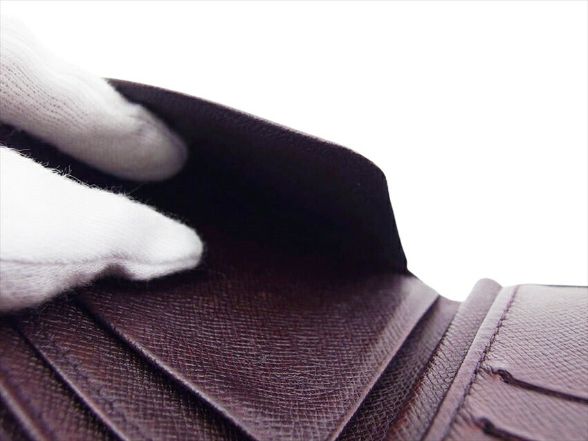 LOUIS VUITTON Bill Compartment Acajou Brown Purple Porte BilletsCartes Crdit