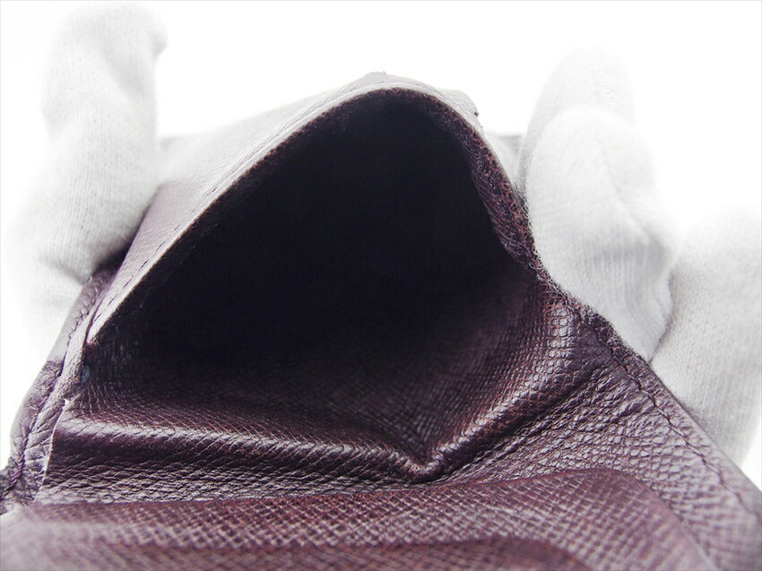 LOUIS VUITTON Bill Compartment Acajou Brown Purple Porte BilletsCartes Crdit