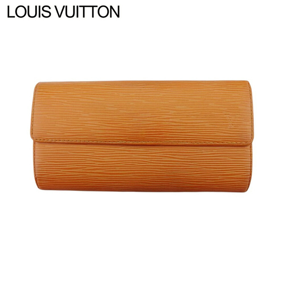 LOUIS VUITTON Long Wallet Purse M6359H Orange gold Pochette Portomonet Cartes Crdit