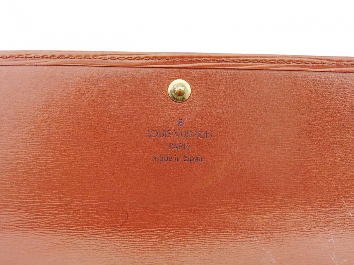 LOUIS VUITTON Long Wallet Purse light brown Pochette Porto Monécredi