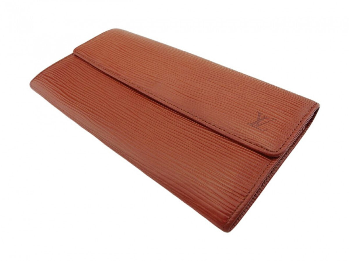 LOUIS VUITTON Long Wallet Purse light brown Pochette Porto Monécredi