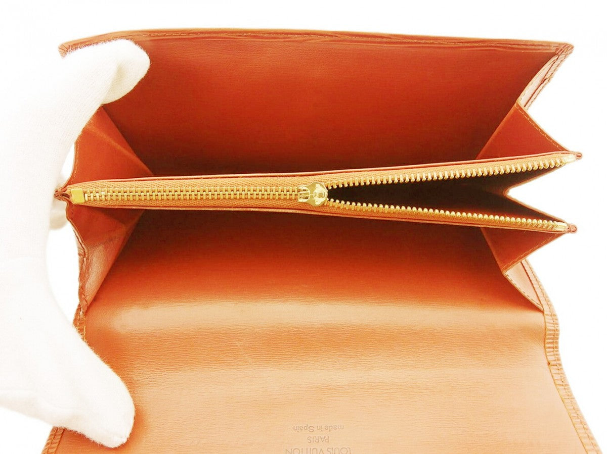 LOUIS VUITTON Long Wallet Purse light brown Pochette Porto Monécredi