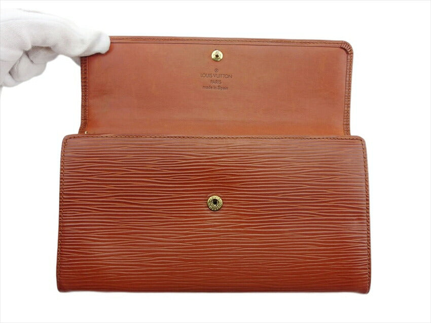 LOUIS VUITTON Long Wallet Purse M61725 Kenya Brown Pochette Porto Monécredi