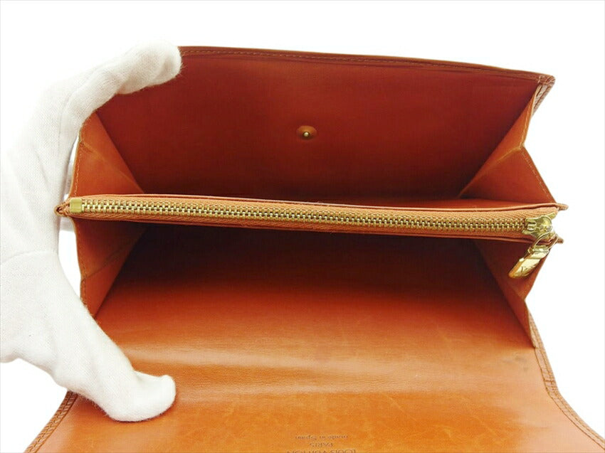 LOUIS VUITTON Long Wallet Purse M61725 Kenya Brown Pochette Porto Monécredi