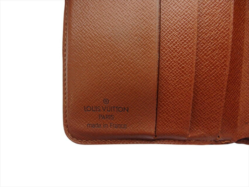LOUIS VUITTON Bifold Wallet M61667 Brown beige gold Compact zip