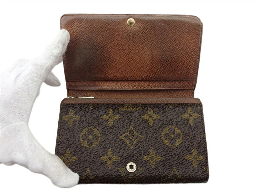 LOUIS VUITTON Long Wallet Purse M61736 Brown light brown Portomonet Bietrezole