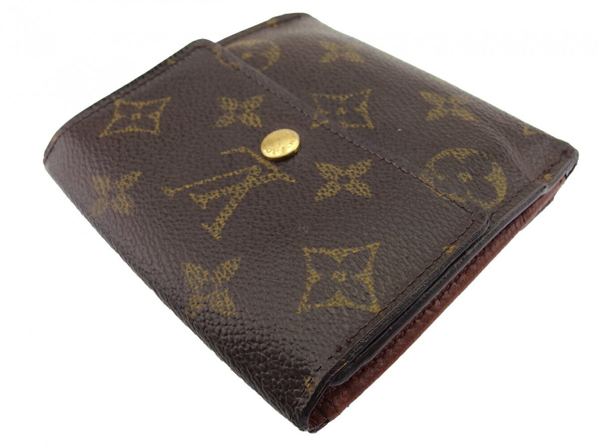LOUIS VUITTON Bifold Wallet M61652 Brown beige gold Porte Monnaie Billets Cartes Credit