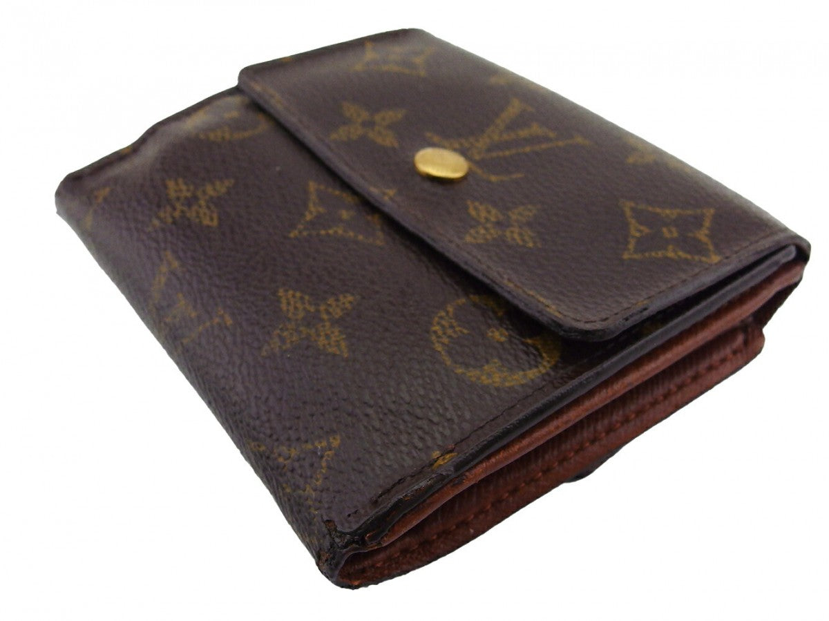 LOUIS VUITTON Bifold Wallet M61652 Brown beige gold Porte Monnaie Billets Cartes Credit