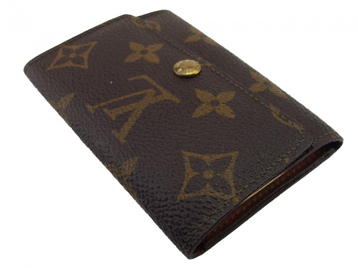 LOUIS VUITTON Key case Key holder M62630 Brown beige gold Multicles6