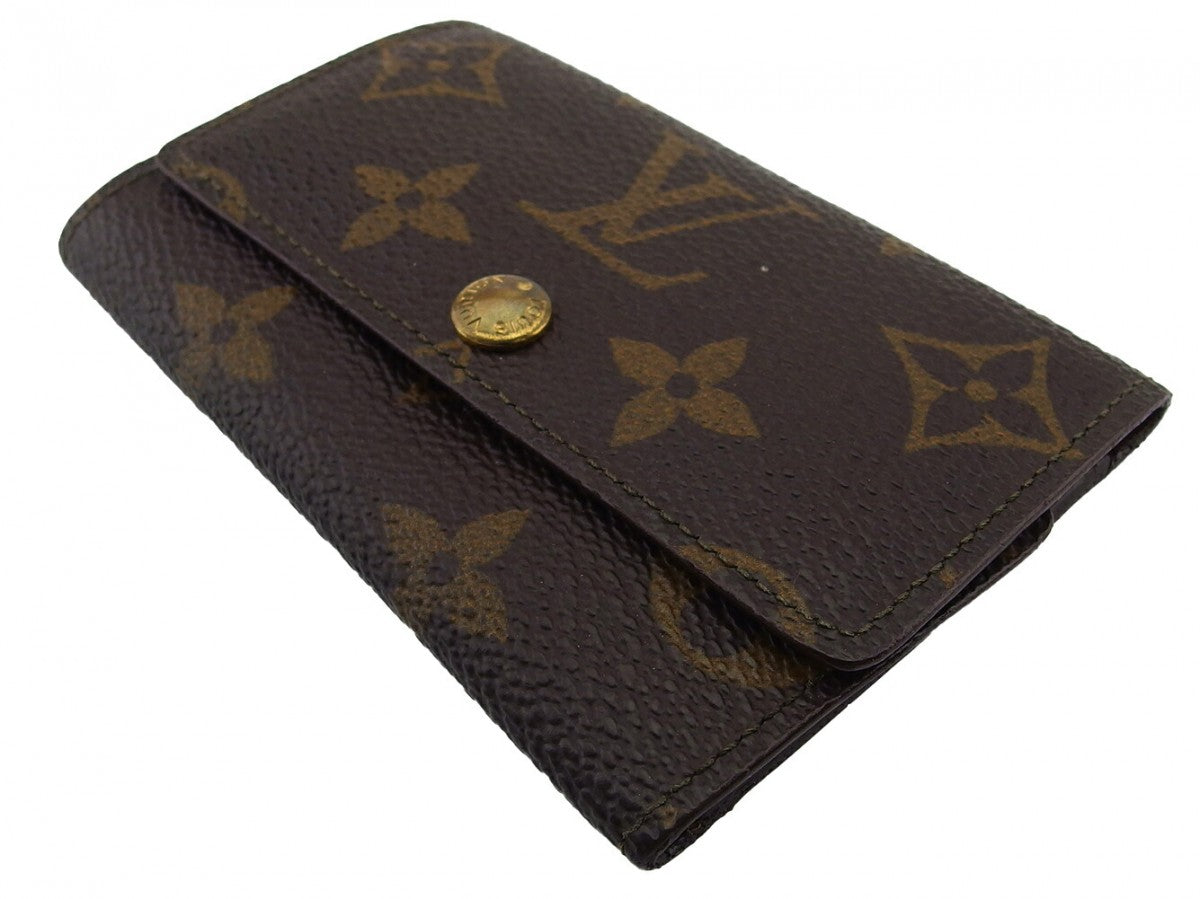 LOUIS VUITTON Key case Key holder M62630 Brown beige gold Multicles6