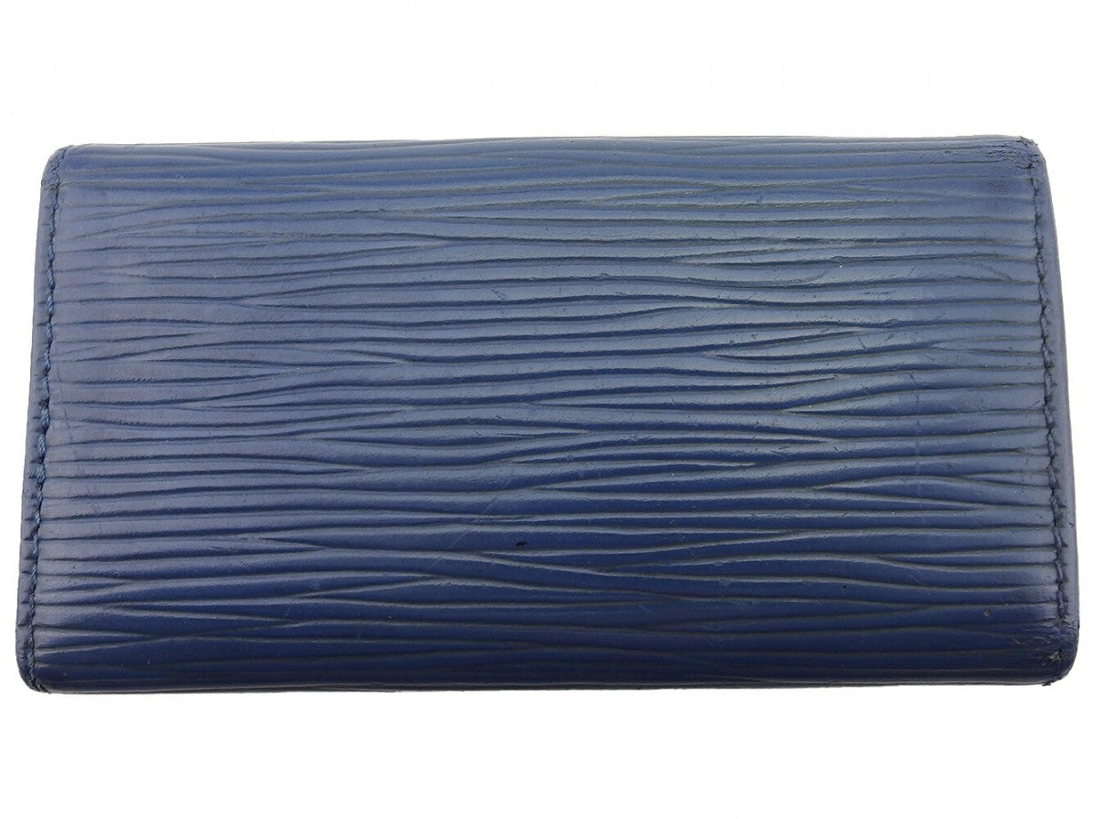 LOUIS VUITTON Key case Key holder M6382G Blue silver Multicles4