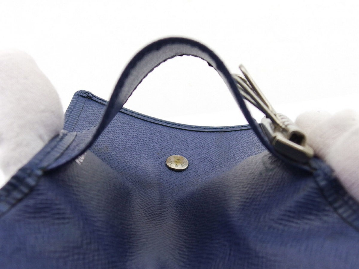 LOUIS VUITTON Key case Key holder M6382G Blue silver Multicles4